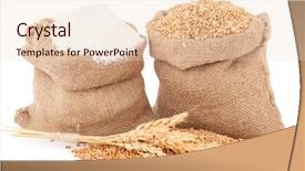  Presentation with flour - Colorful slide set enhanced with flour and wheat grain backdrop and a lemonade colored foreground