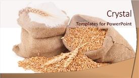  Presentation with flour - Slide deck with flour and wheat grain background and a lemonade colored foreground