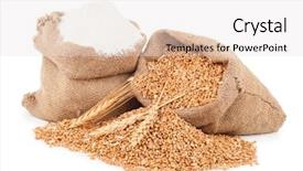  Presentation with flour - Slide deck with flour and wheat grain background and a lemonade colored foreground