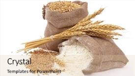  Presentation with flour - Presentation enhanced with flour and wheat grain background and a lemonade colored foreground