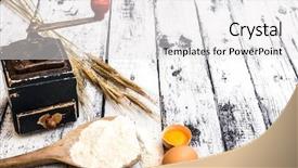  Presentation with ears - Slide deck with flour eggs and wheat ears background and a  colored foreground