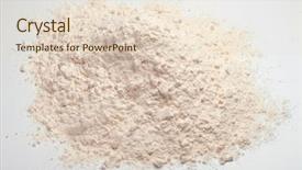  Presentation with whole wheat flour - Presentation with flour heap on a white background and a lemonade colored foreground