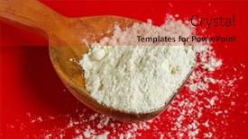  Presentation with flour - Amazing theme having flour-in-a-wooden-spoon backdrop and a black colored foreground
