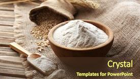  Presentation with ears - PPT layouts having flour in bowl with ears background and a tawny brown colored foreground
