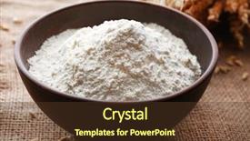  Presentation with whole grain flour - PPT layouts enhanced with flour in bowl with ears background and a  colored foreground