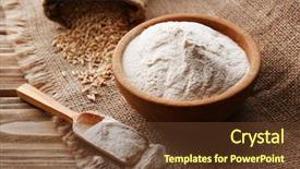  Presentation with whole grain flour - Slides enhanced with flour in bowl with grains background and a  colored foreground