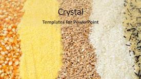  Presentation with cereal - Theme enhanced with flour mill - colorful cereal seeds background background and a lemonade colored foreground