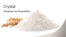  Presentation with flour - PPT theme with flour on white background background and a white colored foreground