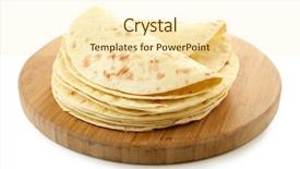  Presentation with flour - Presentation featuring flour tortillas isolated on white background and a cream colored foreground