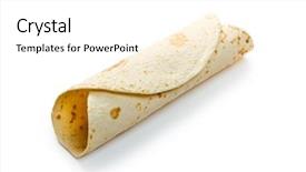  Presentation with flour - Slides enhanced with flour tortillas on white background background and a white colored foreground