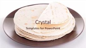  Presentation with flour - Beautiful slide deck featuring flour tortillas backdrop and a lemonade colored foreground