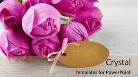  Presentation with wedding card - Amazing presentation theme having flourish wedding - fresh roses and card backdrop and a  colored foreground