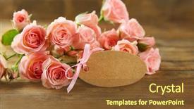  Presentation with wedding card - Cool new slides with flourish wedding - fresh roses and card backdrop and a  colored foreground