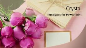  Presentation with wedding roses - Amazing presentation theme having flourish wedding - fresh roses and present backdrop and a  colored foreground