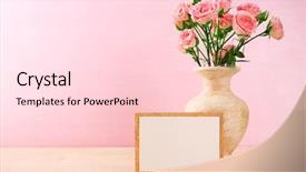  Presentation with pink roses - Amazing slide set having flourish wedding - mother day concept roses backdrop and a  colored foreground