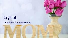  Presentation with wedding roses - Colorful PPT theme enhanced with flourish wedding - mother day concept roses backdrop and a sky blue colored foreground