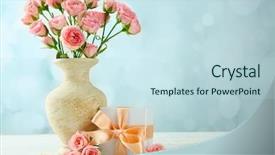  Presentation with roses - Beautiful slides featuring flourish wedding - mother day concept roses backdrop and a sky blue colored foreground