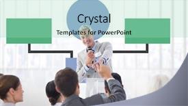  Presentation with mind - PPT layouts with flow chart circle - digital composite of group meeting background and a mint green colored foreground