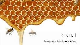  Presentation with blood flow vessel flowing - Slide deck enhanced with flow of sweet honey on the white background isolated background and a white colored foreground