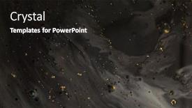  Presentation with abstract gold black - Slide deck featuring flow-pour-oil-and-acrylic background and a  colored foreground