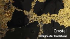  Presentation with abstract gold black - Slides consisting of flow-pour-oil-and-acrylic background and a  colored foreground