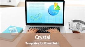  Presentation with flowchart - Cool new slides with flowchart electronics - man working with modern laptop backdrop and a coral colored foreground