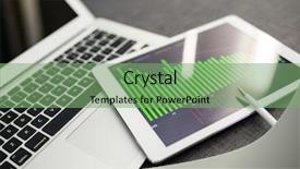  Presentation with stock market - Theme enhanced with flowchart electronics - modern business workplace with stock background and a seafoam green colored foreground