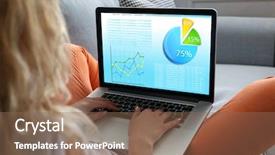  Presentation with flowchart - Audience pleasing slide deck consisting of flowchart electronics - woman working with modern laptop backdrop and a violet colored foreground