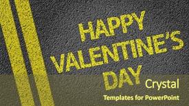  Presentation with valentine - Amazing slide set having blood flower - happy valentine's day written backdrop and a  colored foreground