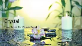  Presentation with flower candles - Presentation consisting of flower and burn candles background and a blonde colored foreground