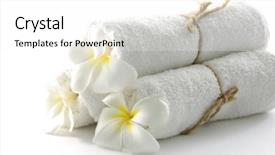  Presentation with spa - Presentation enhanced with salt stress - flower and spa collection background and a white colored foreground