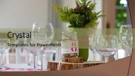  Presentation with flower wedding - Audience pleasing presentation theme consisting of flower arangement at a wedding backdrop and a coral colored foreground