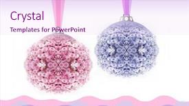  Presentation with flower - Presentation theme having flower ball background and a  colored foreground