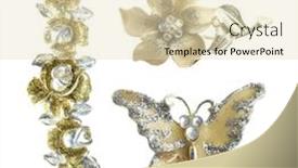  Presentation with white lotus flower - PPT theme enhanced with flower-brooches-on-white-background background and a soft green colored foreground