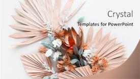  Presentation with protea flower - Amazing slide deck having flower-composition-made-of-dried backdrop and a white colored foreground