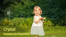  Presentation with walking patients - Amazing theme having flower cute - little girl walking backdrop and a tawny brown colored foreground