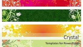  Presentation with floral - Presentation theme enhanced with flower drawing - collection of ornate floral banners background and a blonde colored foreground