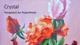  Presentation with red roses rose garden - Cool new slides with coherence - handmade using hot melt gun backdrop and a gray colored foreground.