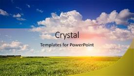  Presentation with annual day around the world - PPT theme featuring flower fantasy - beautiful sunny day background and a lemonade colored foreground