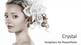  Presentation with fairy tale children child - Presentation design consisting of flower fantasy - portrait of beautiful blonde frozen background and a white colored foreground