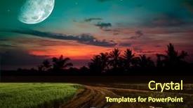  Presentation with dirt flower - Amazing presentation theme having flower farme - countryside landscape with dirt road backdrop and a wine colored foreground