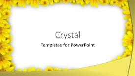  Presentation with white flower frame - Slide set with flower-frame-coreopsis-lanceolata-tickseed background and a white colored foreground