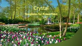  Presentation with world war one trenches - Colorful slide deck enhanced with flower gardens lisse the netherlands backdrop and a tawny brown colored foreground