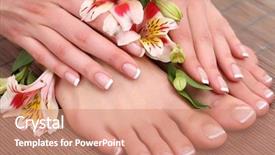  Presentation with beautiful of bamboo forest - Amazing theme having flower graceful - beautiful woman legs and hands backdrop and a coral colored foreground