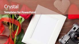  Presentation with valentines day - Amazing theme having flower greeting card - valentines day roses photo frame backdrop and a coral colored foreground
