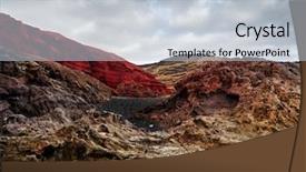  Presentation with national - Audience pleasing slide set consisting of flower hoya - landscape of timanfaya national park backdrop and a lemonade colored foreground
