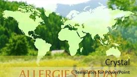  Presentation with allergies - Audience pleasing PPT layouts consisting of flower hoya - text allergies today and world backdrop and a  colored foreground