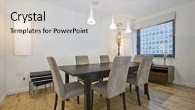  Presentation with dining table - Cool new slides with holding bronze medal for sport and national flag of indonesia backdrop and a light gray colored foreground