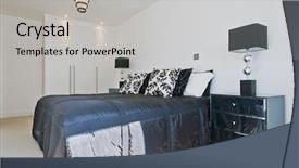  Presentation with bedroom modern - Theme with flower lamp shade - modern bedroom with retro vintage background and a  colored foreground