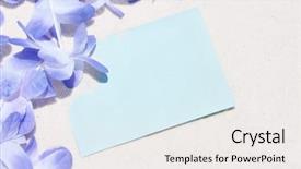  Presentation with blank - Amazing theme having flower lei by blank note backdrop and a sky blue colored foreground